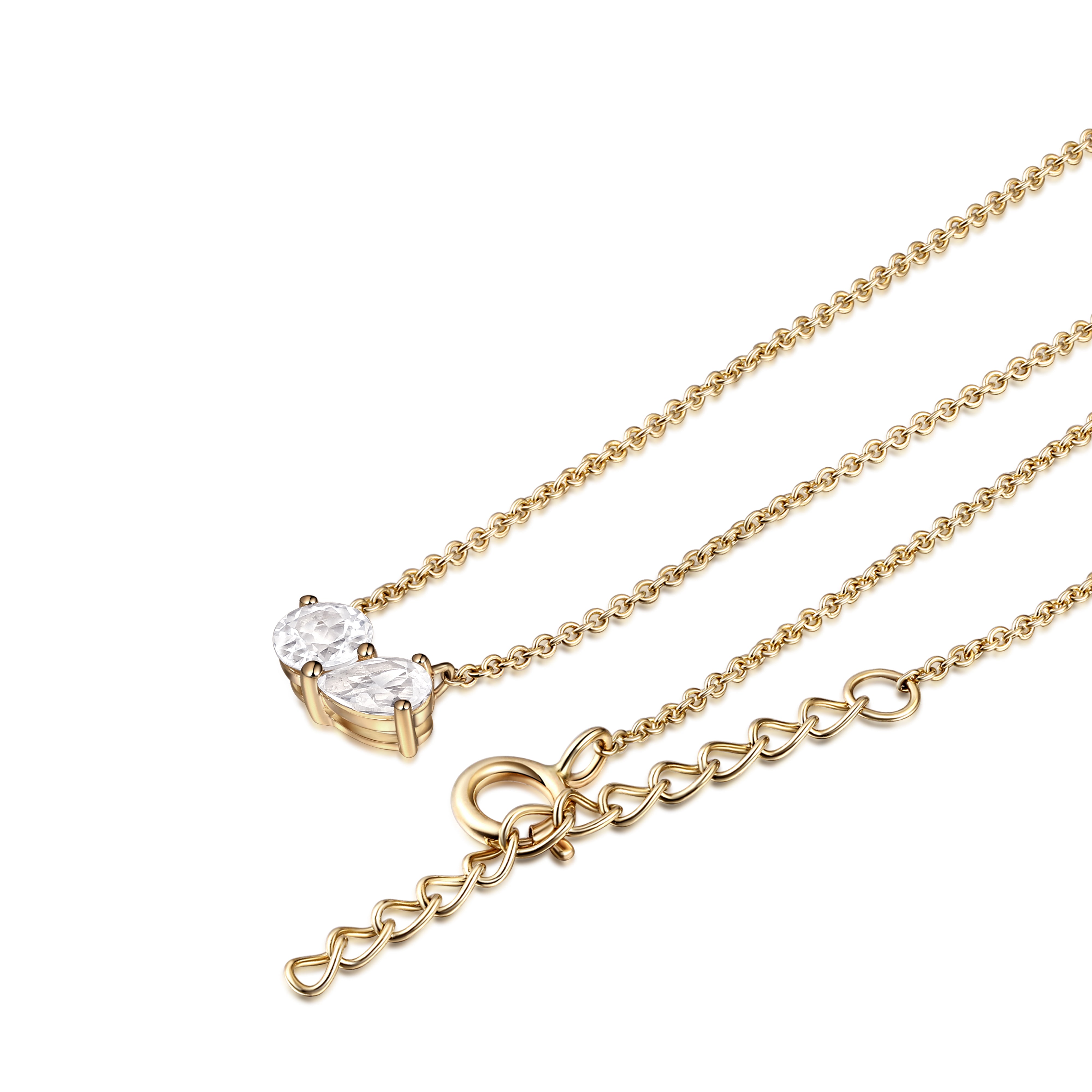 toi et moi 10k gold necklace - fine jewellery for every day