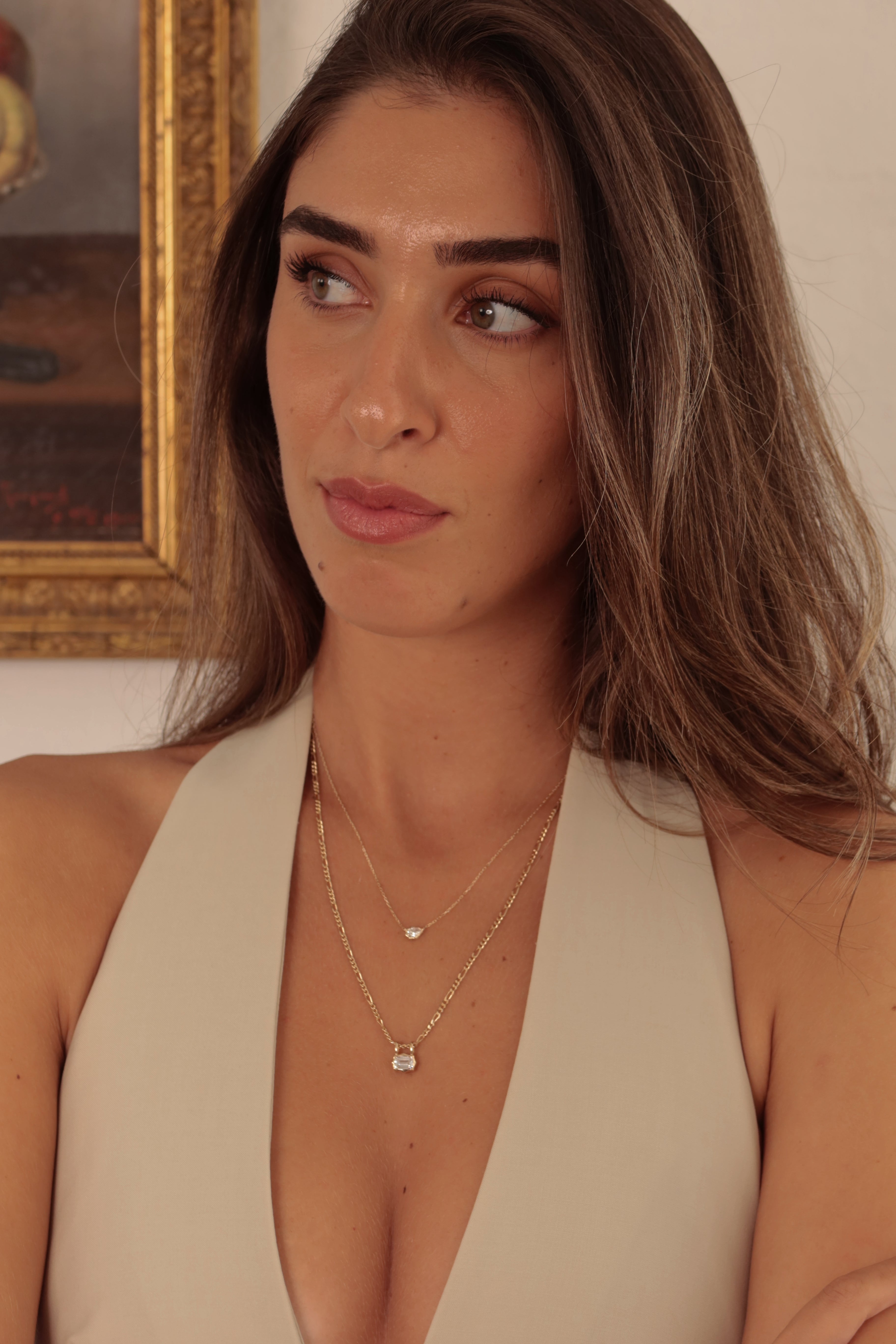 Emerald Cut Lab Diamond Bezel Pendant