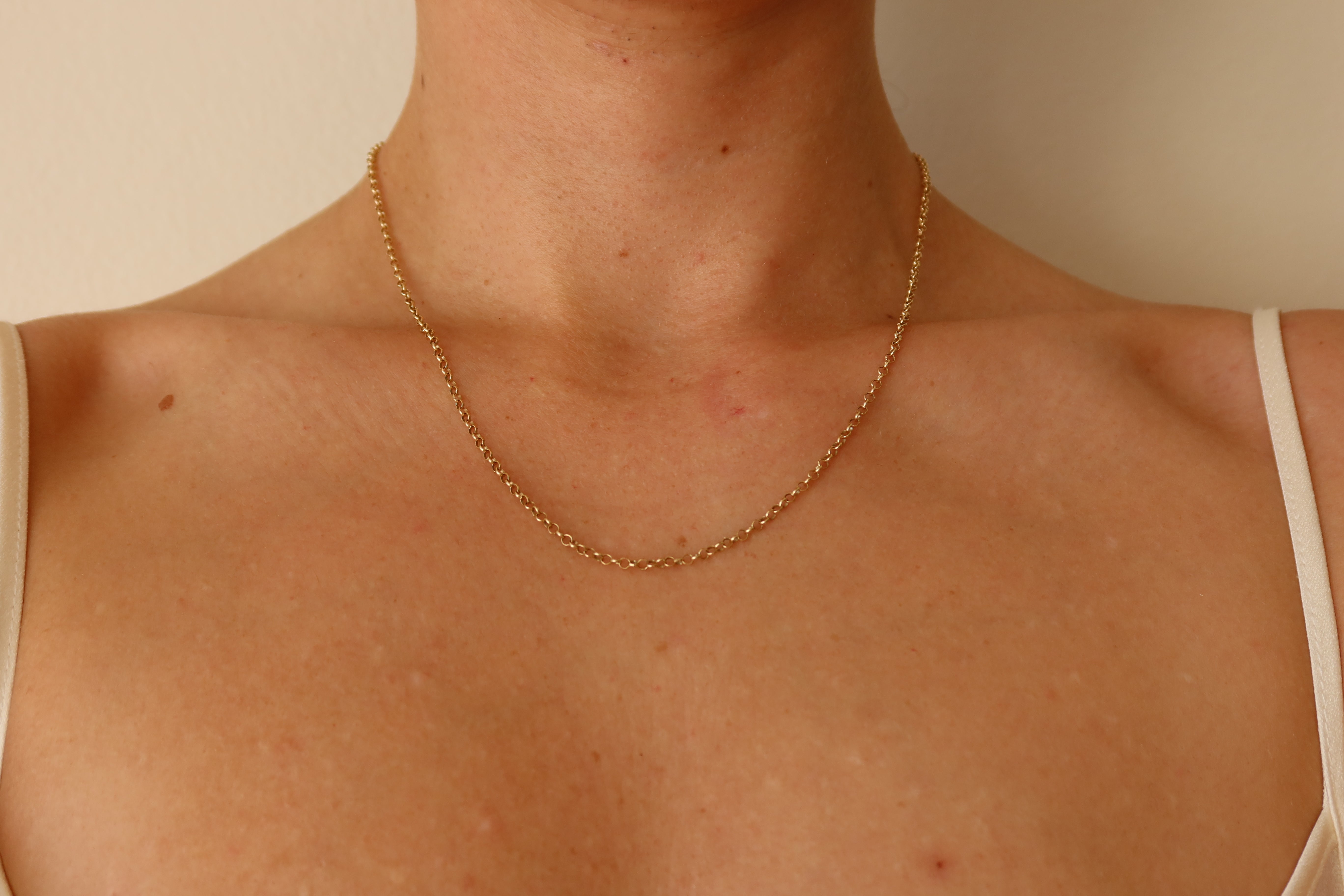 9 karat yellow gold belcher chain