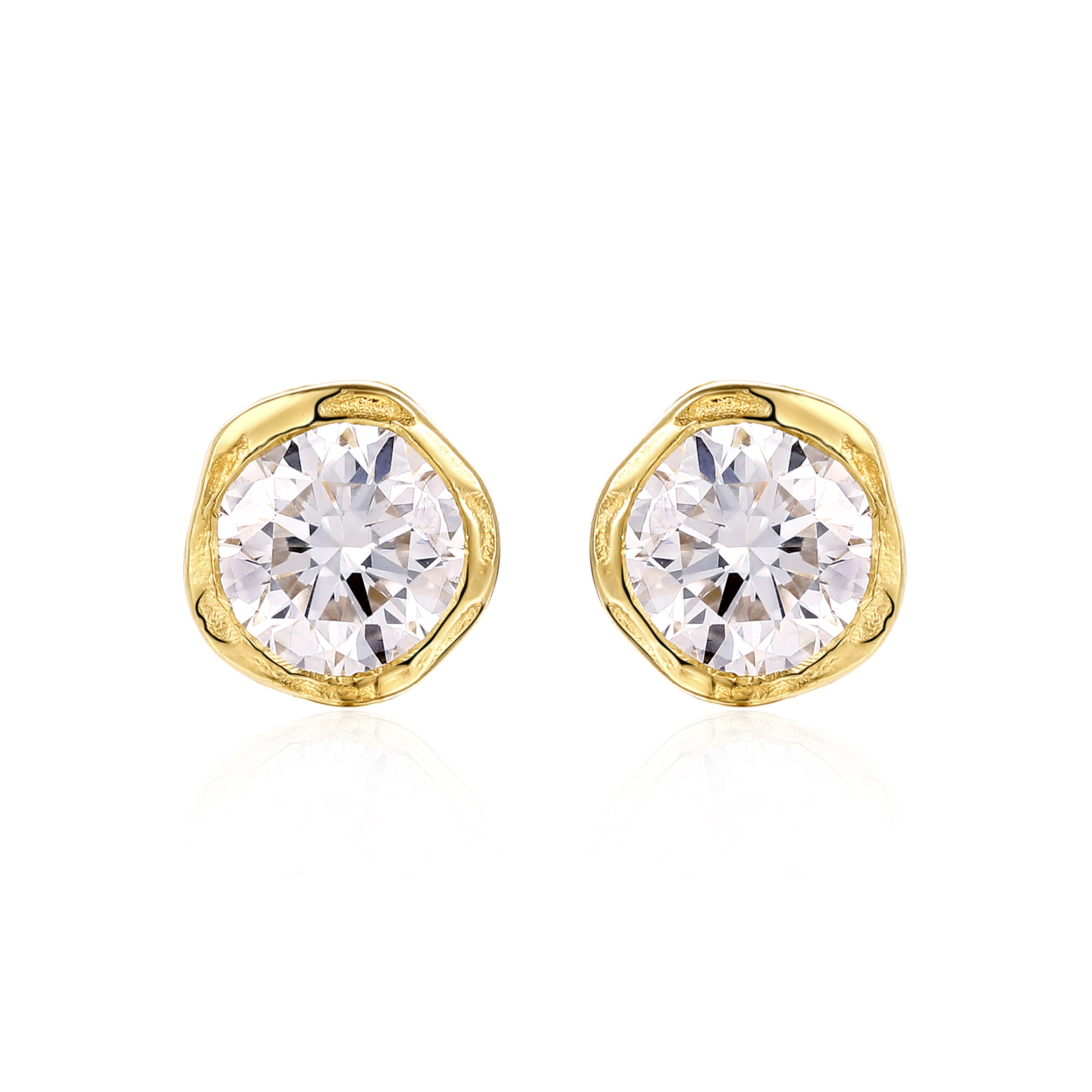 Lab Diamond Stud Earrings with Detachable Ear Jacket
