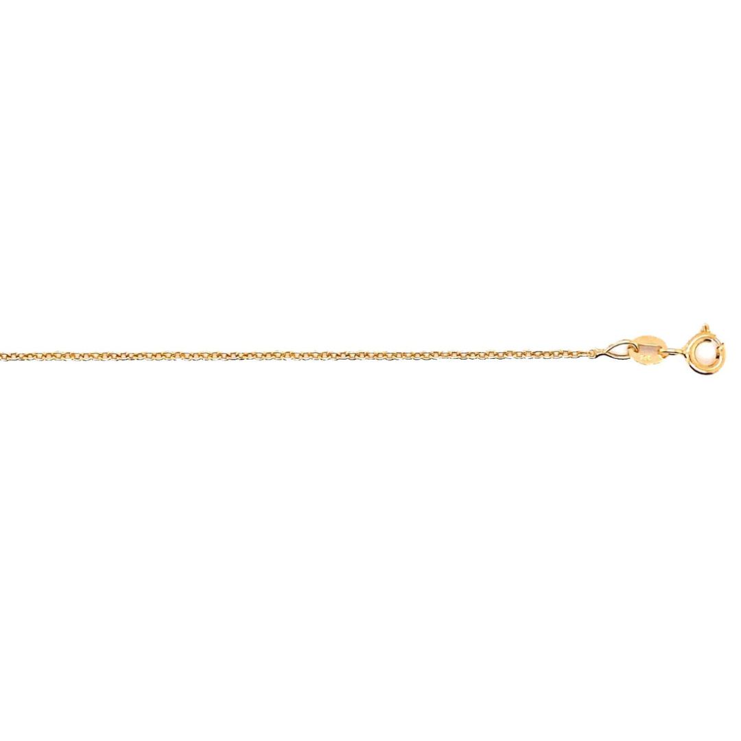 dainty 9 karat yellow gold oval link chain