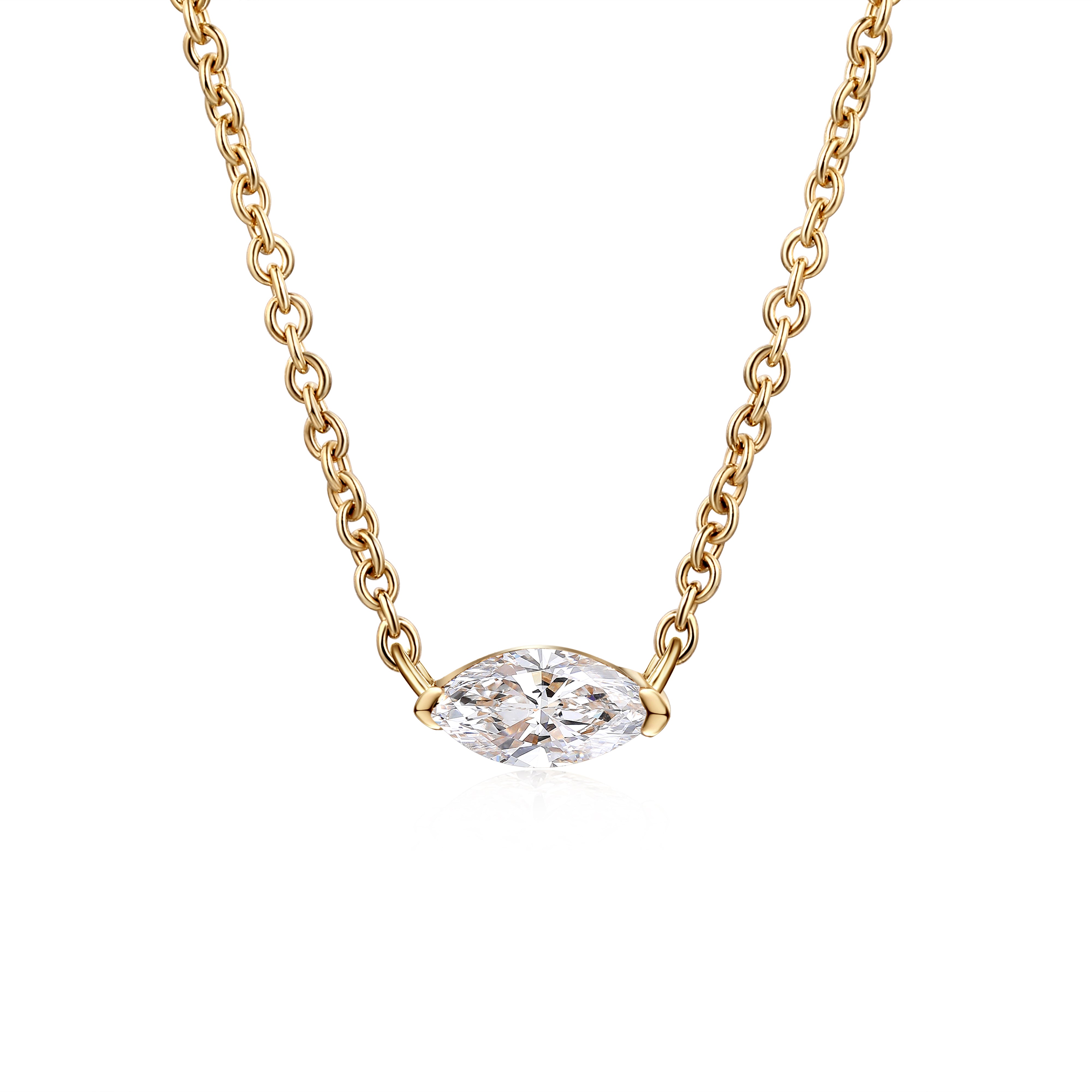 diamond necklace 10k solid gold - fine jewellery