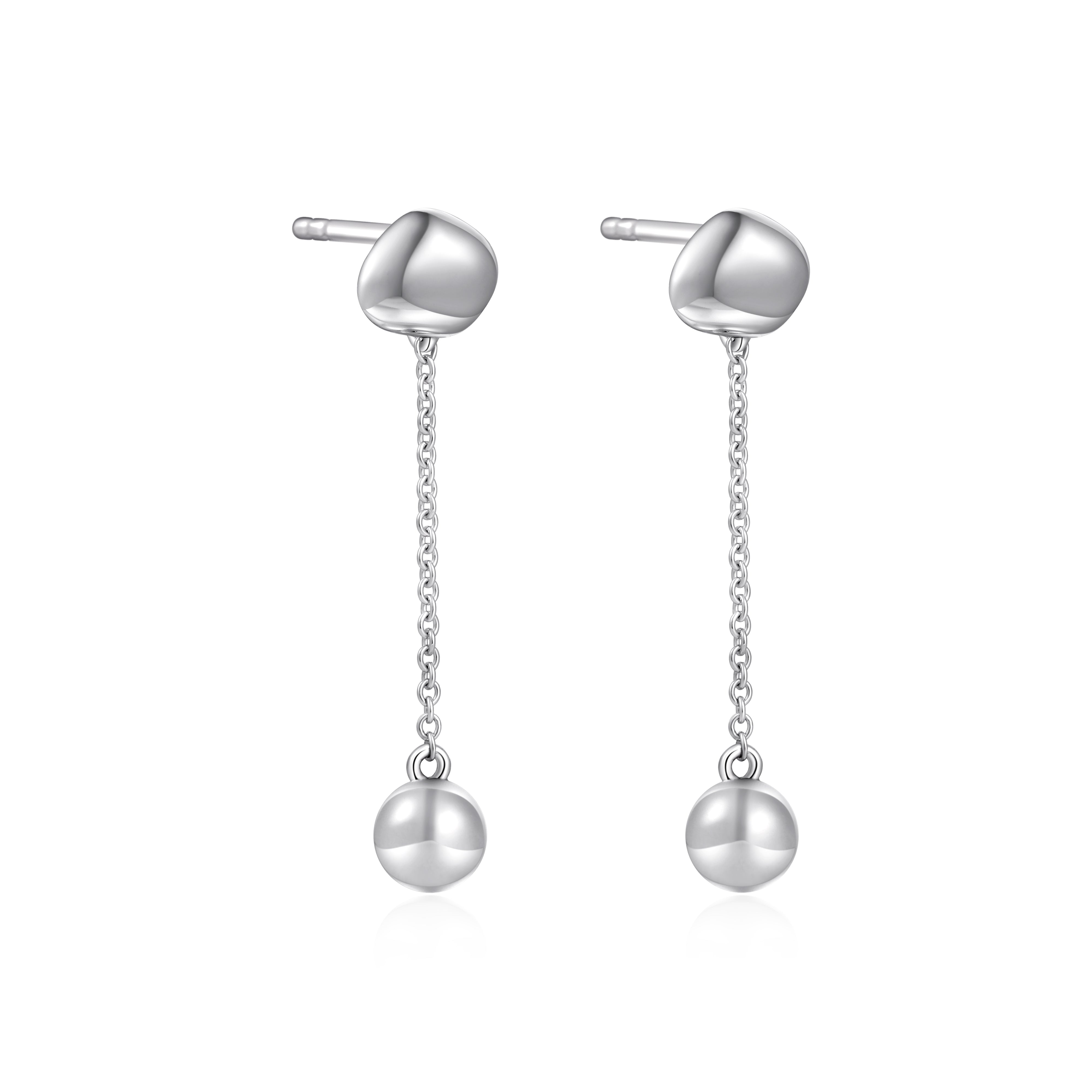 White Gold 10K Earrings Drop - chic and luxury earrings