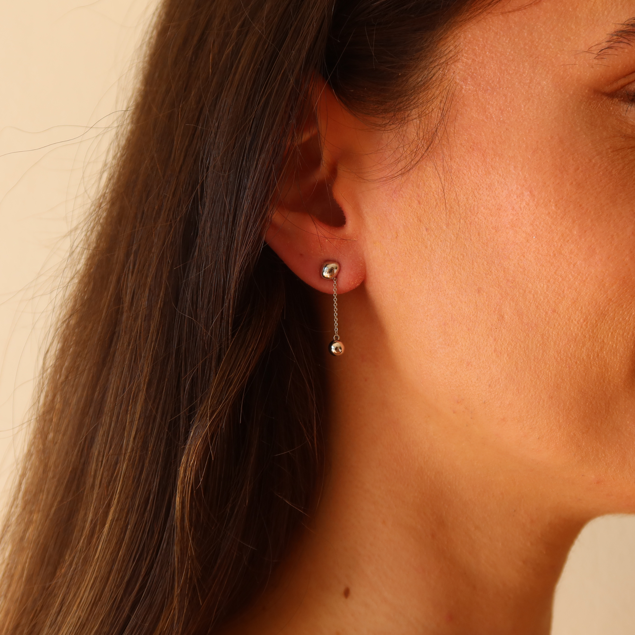 White Gold Earrings Drop - affordable fine jewellery